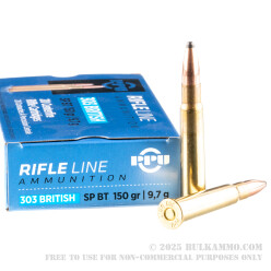 20 Rounds of .303 British Ammo by Prvi Partizan - 150gr SP