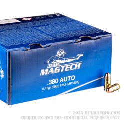 1000 Rounds of .380 ACP Ammo by Magtech - 95gr FMJ