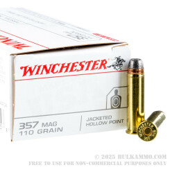 500 Rounds of .357 Mag Ammo by Winchester - 110gr JHP