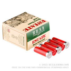 250 Rounds of 12ga Ammo by Estate Cartridge - #8 shot