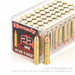 50 Rounds of .22 WMR Ammo by Hornady - 30gr V-MAX