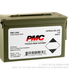 840 Rounds of 5.56x45 Ammo in Stripper Clips by PMC X-TAC - 55gr FMJBT in Ammo Can