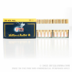 20 Rounds of .300 Win Mag Ammo by Sellier & Bellot - 180gr Polymer Tipped