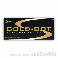 20 Rounds of .30 Carbine Ammo by Speer Gold Dot - 110gr GDSP