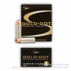 20 Rounds of .327 Federal Mag Ammo by Speer - 115gr JHP