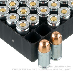 50 Rounds of .380 ACP Ammo by Tula - 95gr FMJ *NONMAGNETIC*