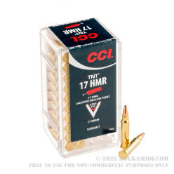 50 Rounds of .17HMR Ammo by CCI - 17gr HP