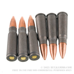 1000 Rounds of 7.62x39mm Ammo by Tula - 122gr FMJ