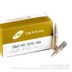 400 Rounds of .308 Win Ammo by Magtech - 168gr HPBT MatchKing