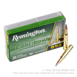 20 Rounds of 30-06 Springfield Ammo by Remington Core-Lokt Tipped - 180gr Polymer Tipped