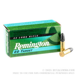 500  Rounds of .22 LR Ammo by Remington Target - 40gr LRN