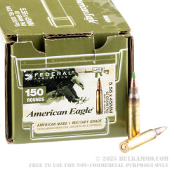 150 Rounds of 5.56x45 Ammo by Federal - 62gr FMJ