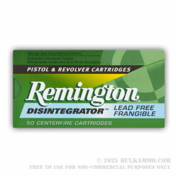 50 Rounds of .38 Spl Ammo by Remington - 100gr PF Disintegrator