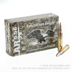 30 Rounds of 5.56x45 Ammo by Federal American Eagle - 55gr FMJBT