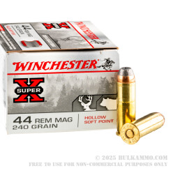 20 Rounds of .44 Mag Ammo by Winchester - 240gr HSP