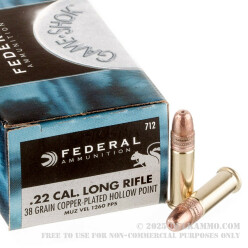 5000 Rounds of .22 LR Ammo by Federal Game Shok - 38gr CPHP