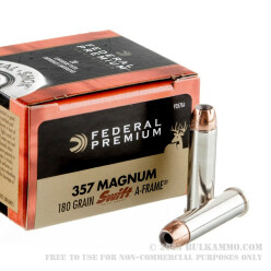 20 Rounds of .357 Mag Ammo by Federal Vital-Shok - 180gr JHP