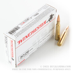 20 Rounds of 30-06 Springfield Ammo by Winchester - 147gr FMJ