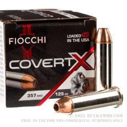 20 Rounds of .357 Mag Ammo by Fiocchi CovertX - 125gr JHP