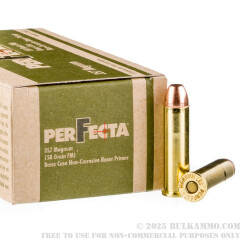 1000 Rounds of .357 Mag Ammo by Fiocchi Perfecta - 158gr FMJFN