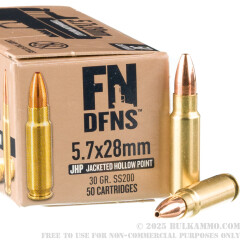 500 Rounds of 5.7x28mm Ammo by FN Herstal - 30gr JHP