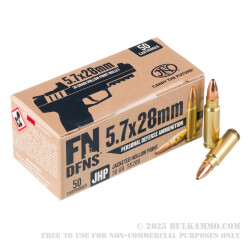 500 Rounds of 5.7x28mm Ammo by FN Herstal - 30gr JHP