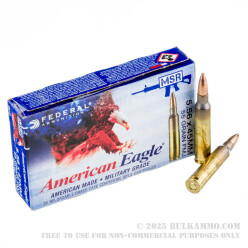 20 Rounds of 5.56x45 Ammo by Federal - 55gr FMJBT