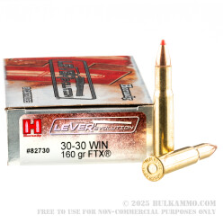 20 Rounds of 30-30 Win Ammo by Hornady Leverevolution - 160gr