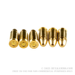 1000 Rounds of 9mm Ammo by MAXXTech Brass - 124gr FMJ