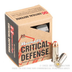 20 Rounds of .44 S&W Spl Ammo by Hornady - 165gr JHP Critical Defense