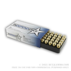 50 Rounds of .40 S&W Ammo by Independence - 165gr FMJ