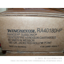 Winchester Ranger 40 S&W Defense Ammo For Sale