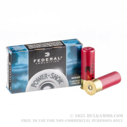 5 Rounds of 12ga Ammo by Federal -  #4 Buck