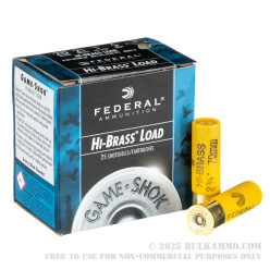 250 Rounds of 20ga Ammo by Federal Game Load Upland Hi-Brass - 1 ounce #5 shot