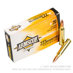 1000 Rounds of .223 Ammo by Armscor - 55gr FMJ