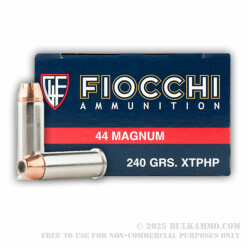 50 Rounds of .44 Mag Ammo by Fiocchi - 240gr XTP JHP