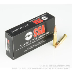 20 Rounds of .308 Win Ammo by Silver State Armory - 175gr Hollow Point Boat Tail