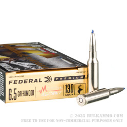 20 Rounds of 6.5 Creedmoor Ammo by Federal - 130gr Terminal Ascent