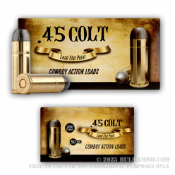 50 Rounds of .45 Long-Colt Ammo by Aguila - 200gr LFN