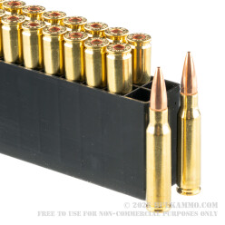 20 Rounds of .308 Win Ammo by Hornady - 155gr OTM Match