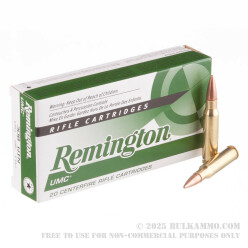 20 Rounds of .308 Win Ammo by Remington UMC - 150gr MC