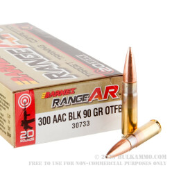 20 Rounds of .300 AAC Blackout Ammo by Barnes Range AR - 90gr OTM