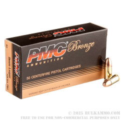 50 Rounds of 9mm Ammo by PMC - 124gr FMJ