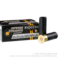 250 Rounds of 12ga Ammo by Fiocchi - 00 Buck