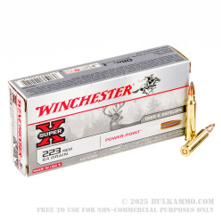 200 Rounds of .223 Ammo by Winchester Super-X - 64gr PP