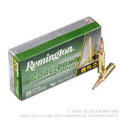 20 Rounds of 6.5 Creedmoor Ammo by Remington Core-Lokt Tipped - 129gr Polymer Tipped