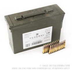 420 Rounds of 5.56x45 Ammo by Federal - 62gr FMJ XM855 on Stripper Clips in Cans