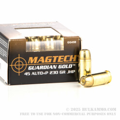 20 Rounds of .45 ACP +P Ammo by Magtech - 230gr JHP