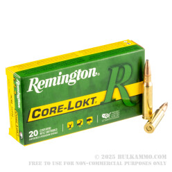 200 Rounds of .308 Win Ammo by Remington Core-Lokt - 150gr PSP