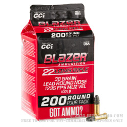 2000 Rounds of .22 LR Ammo by Blazer - 38gr LRN